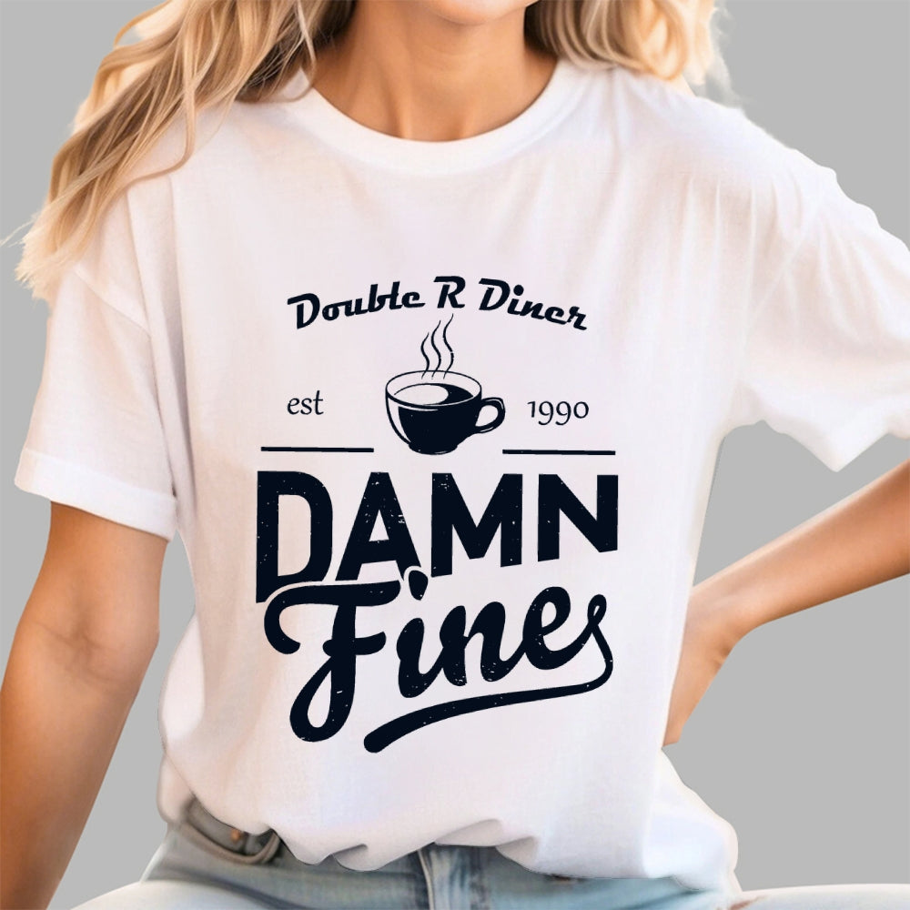 DAMN FINE COFFEE-Double R Diner  T-Shirt