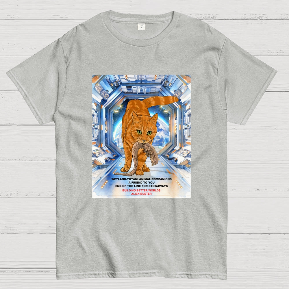Alien Buster - Ginger Cat Building Better Worlds  T-Shirt