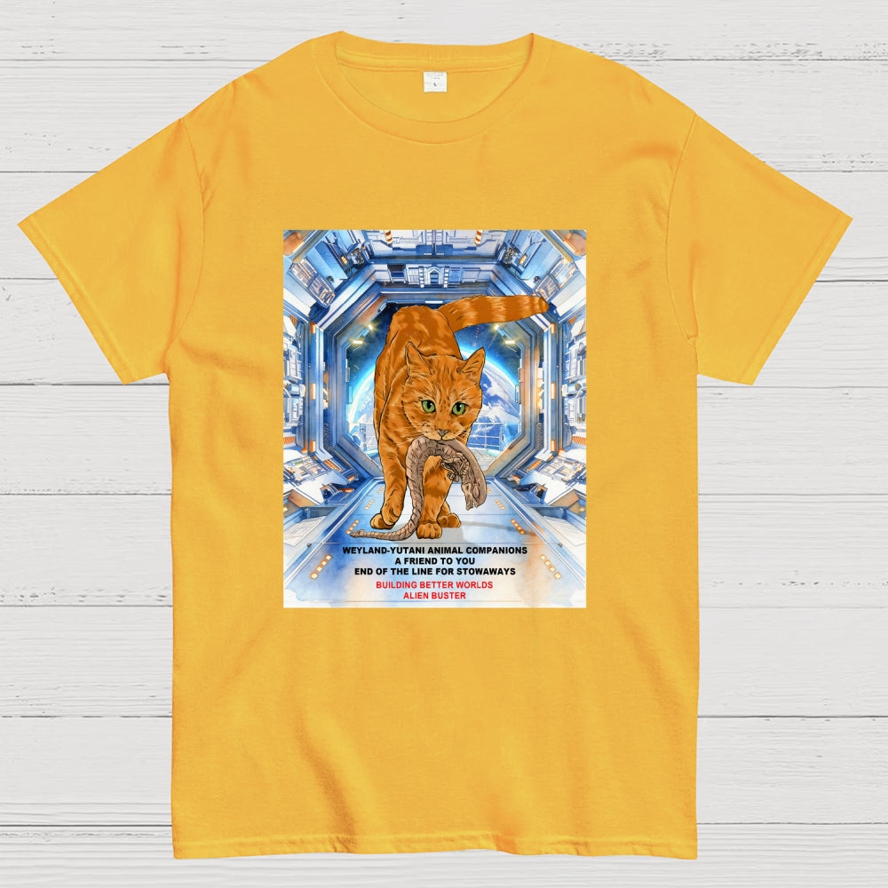 Alien Buster - Ginger Cat Building Better Worlds  T-Shirt