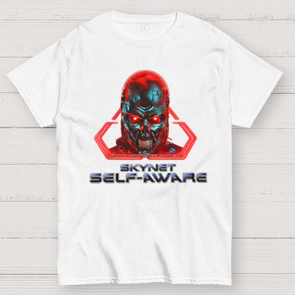 Skynet Self-Aware  Cotton T-Shirt