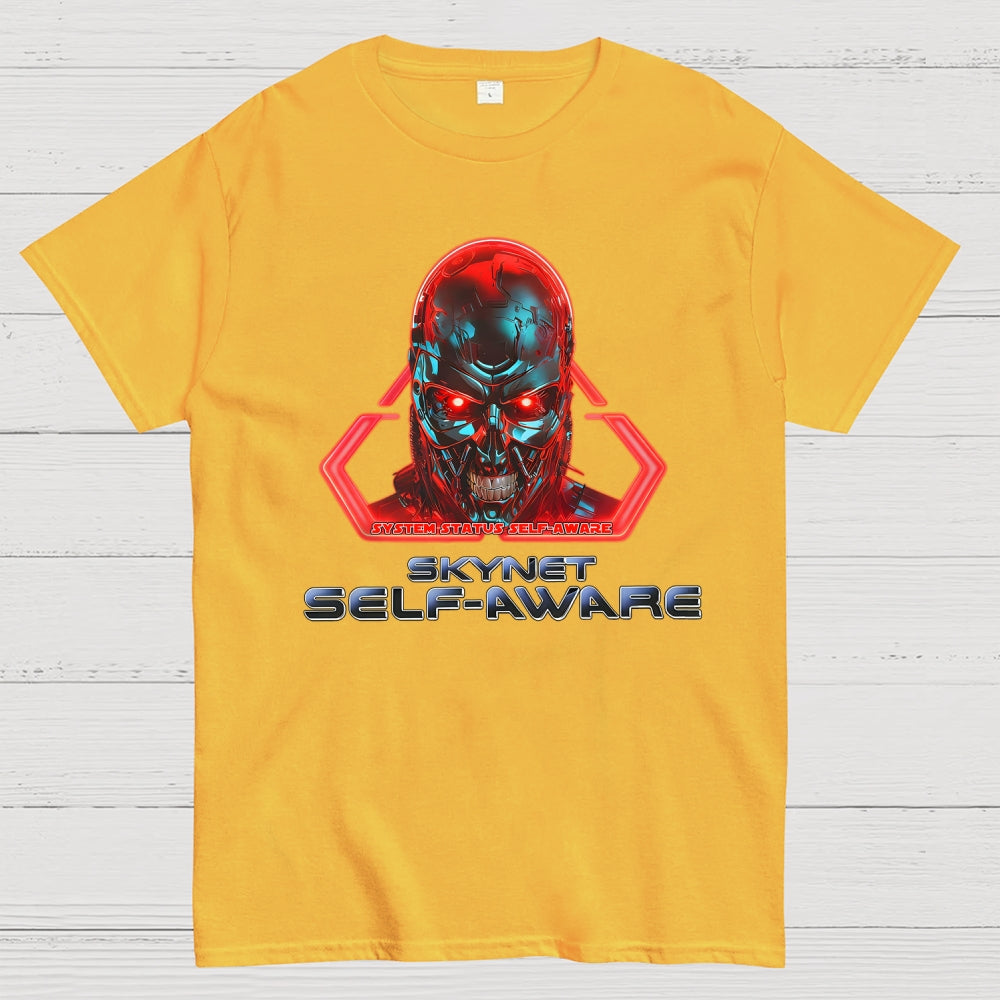 Skynet Self-Aware  Cotton T-Shirt