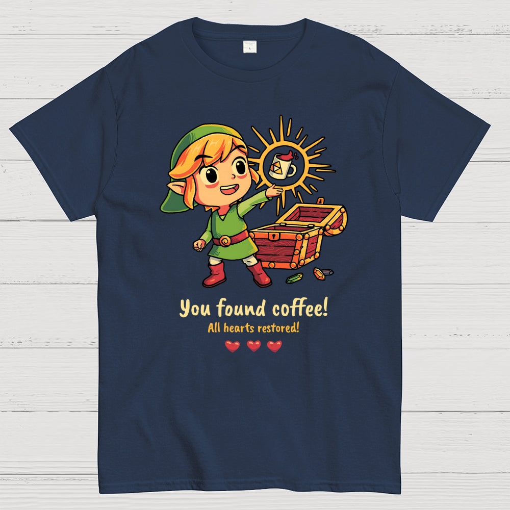 You Found Coffee All Hearts Restored  Funny Gaming  T-Shirt