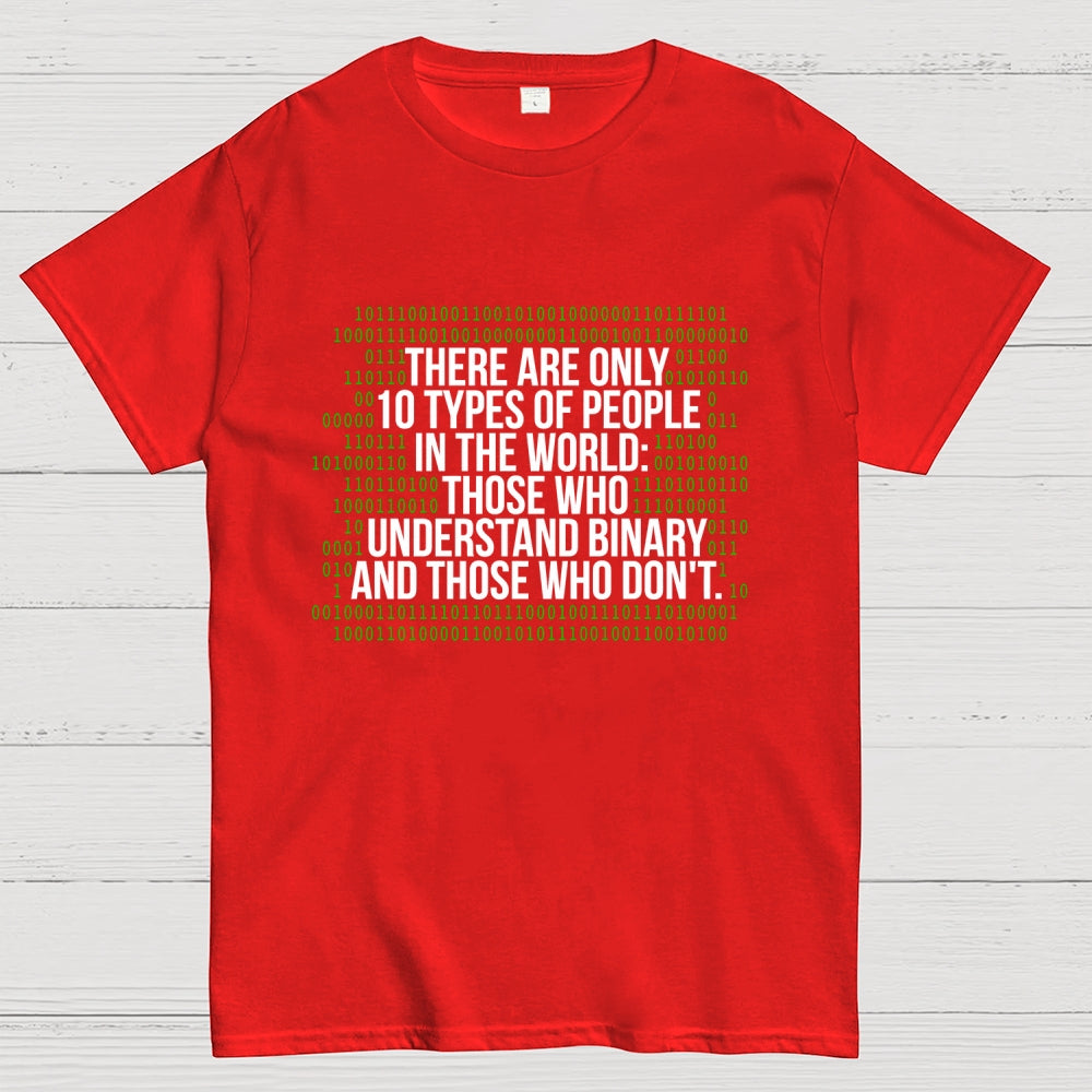 There Are 10 Types of People in the World-Binary Code Joke  T-Shirt