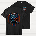 Black Squadron Front And Back Printing  T-Shirt