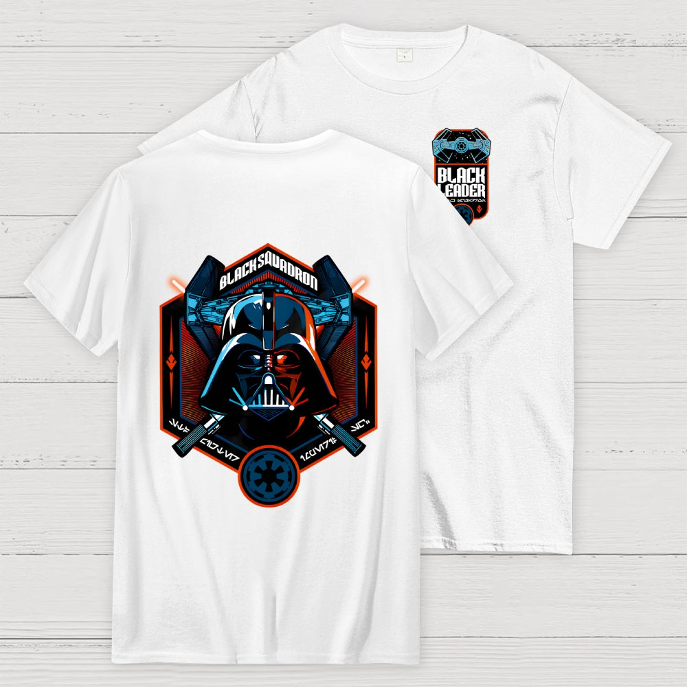 Black Squadron Front And Back Printing  T-Shirt