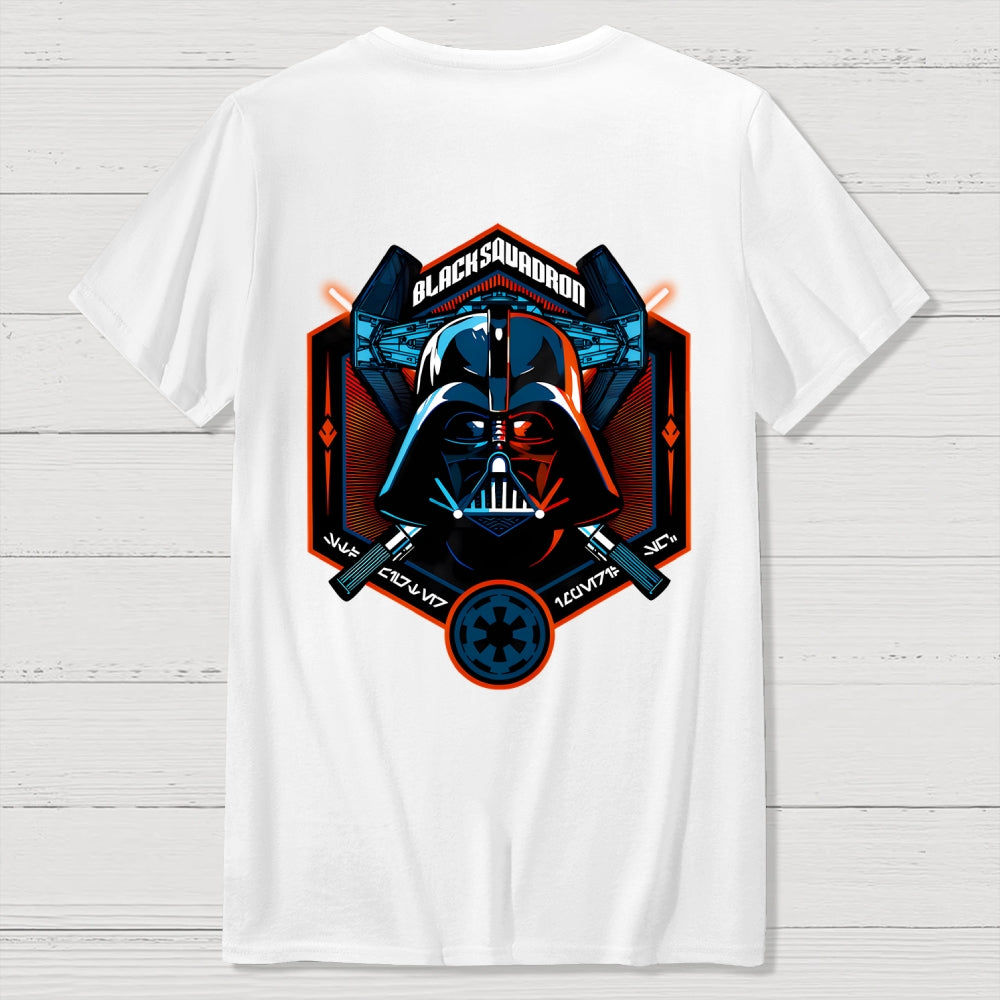 Black Squadron Front And Back Printing  T-Shirt