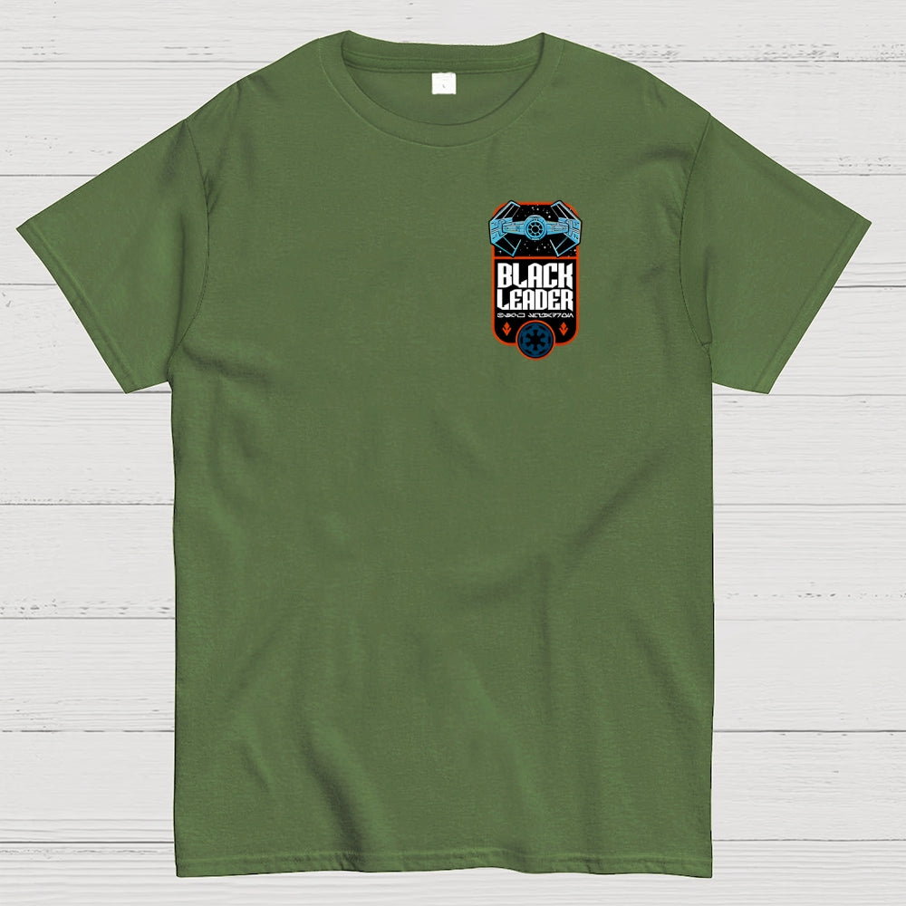 Black Squadron Front And Back Printing  T-Shirt