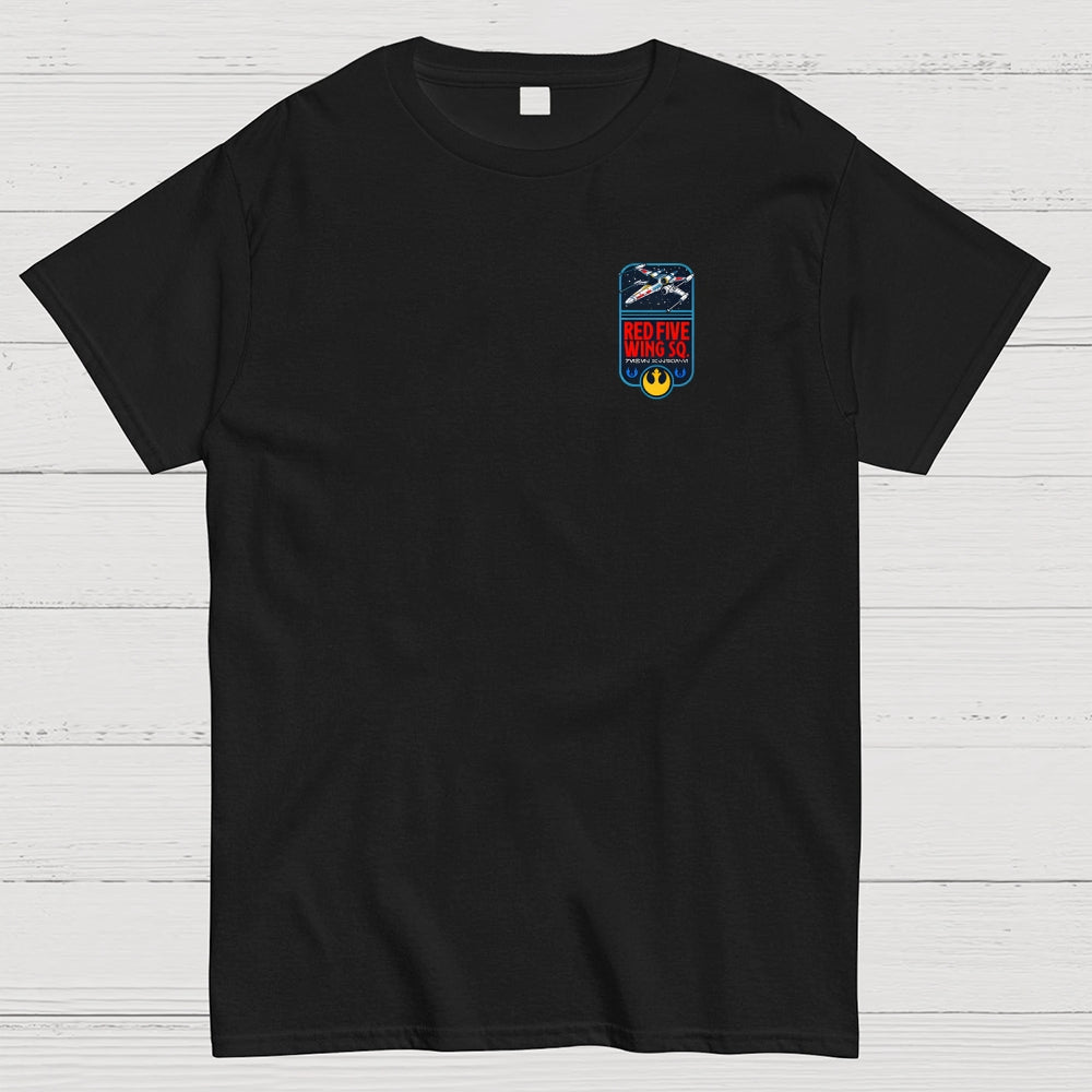 Red Five Front And Back Printing  T-Shirt