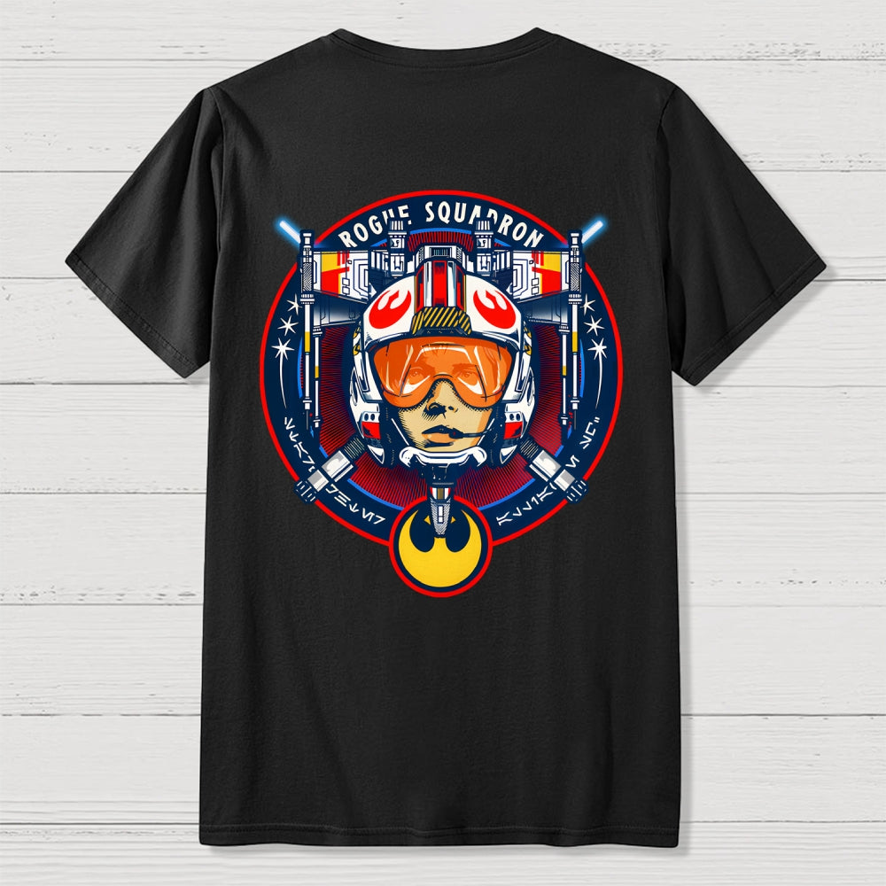 Red Five Front And Back Printing  T-Shirt