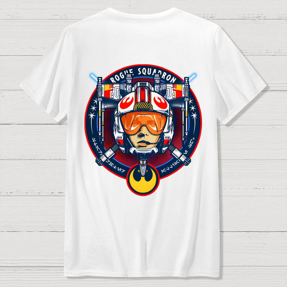 Red Five Front And Back Printing  T-Shirt