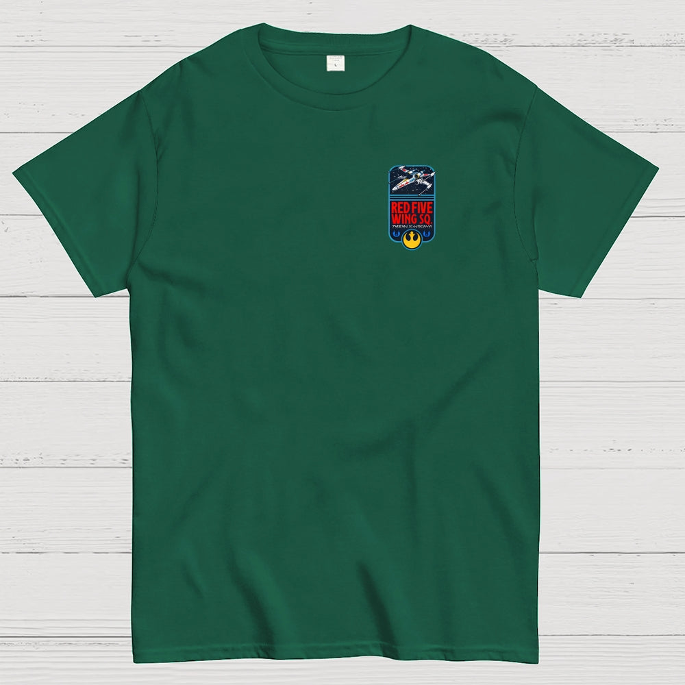 Red Five Front And Back Printing  T-Shirt