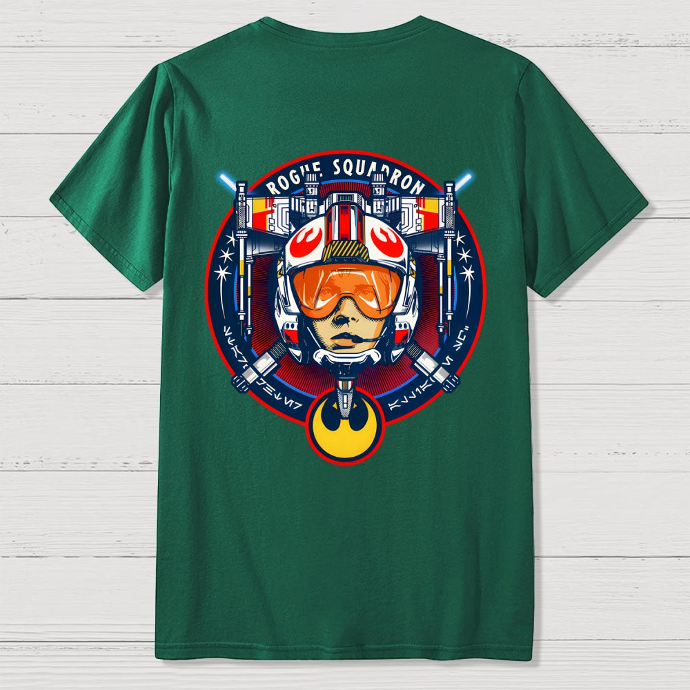 Red Five Front And Back Printing  T-Shirt