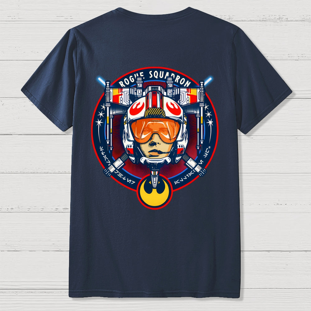 Red Five Front And Back Printing  T-Shirt