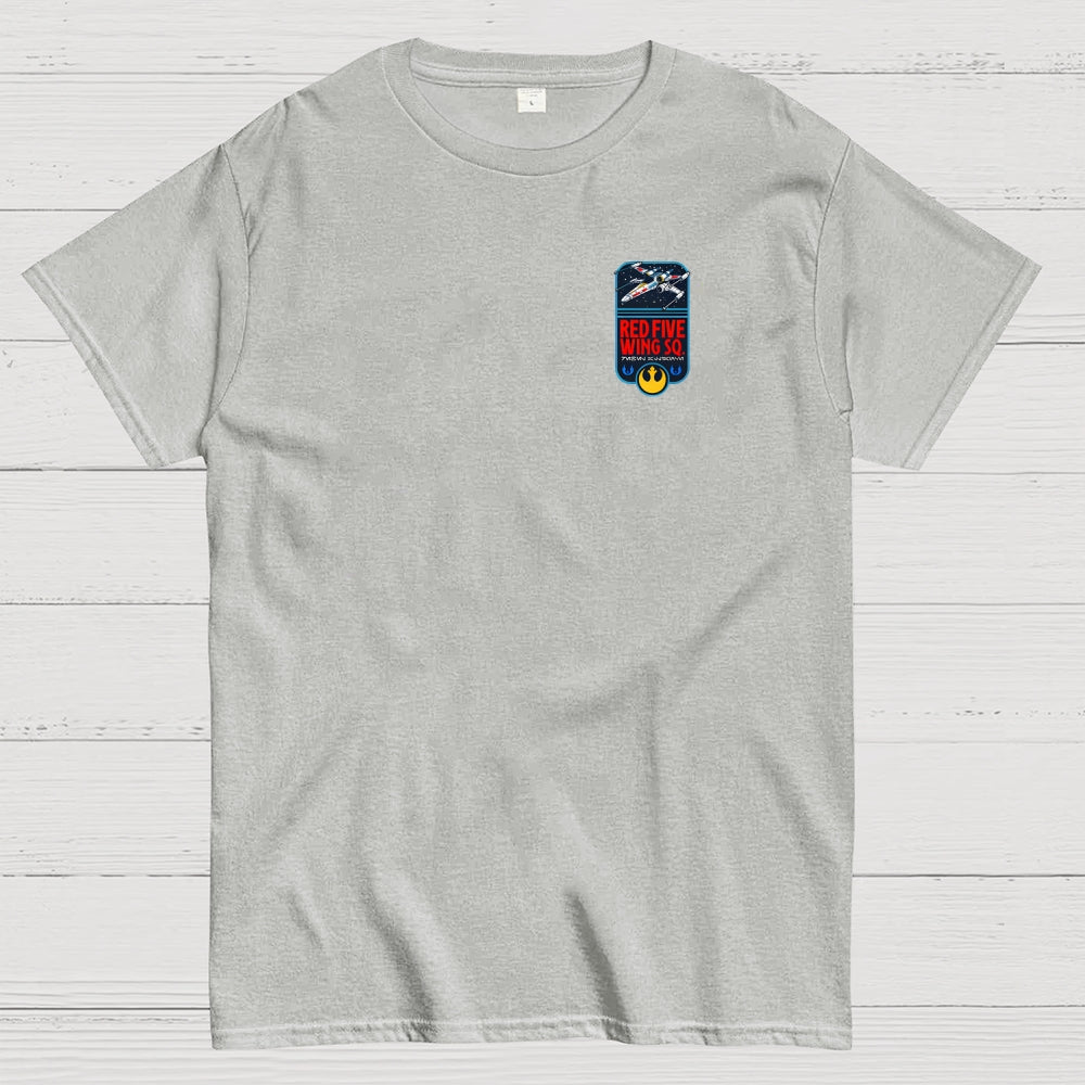 Red Five Front And Back Printing  T-Shirt