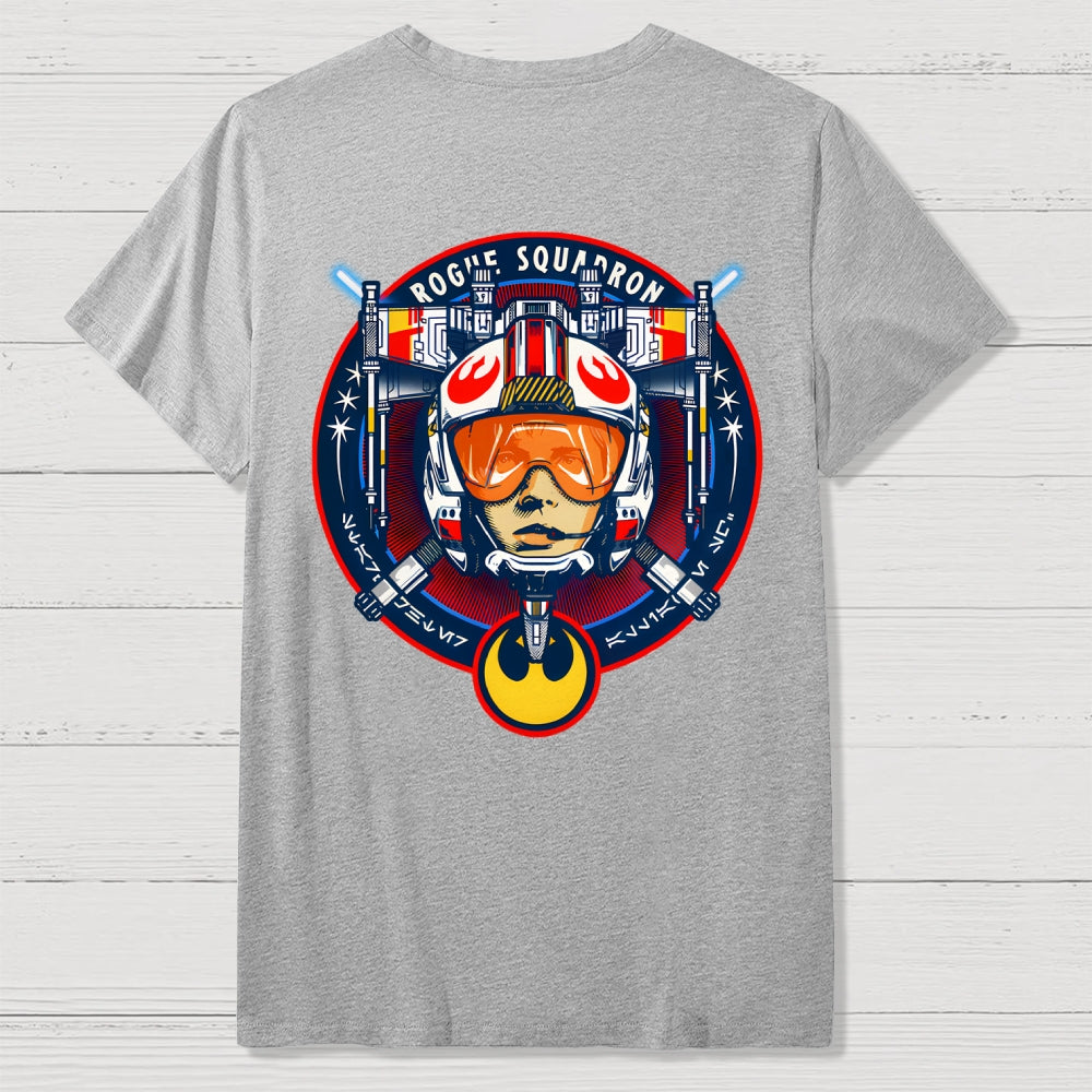 Red Five Front And Back Printing  T-Shirt