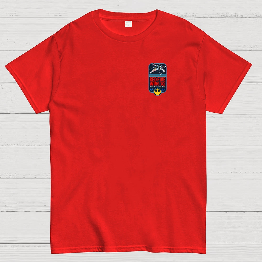Red Five Front And Back Printing  T-Shirt