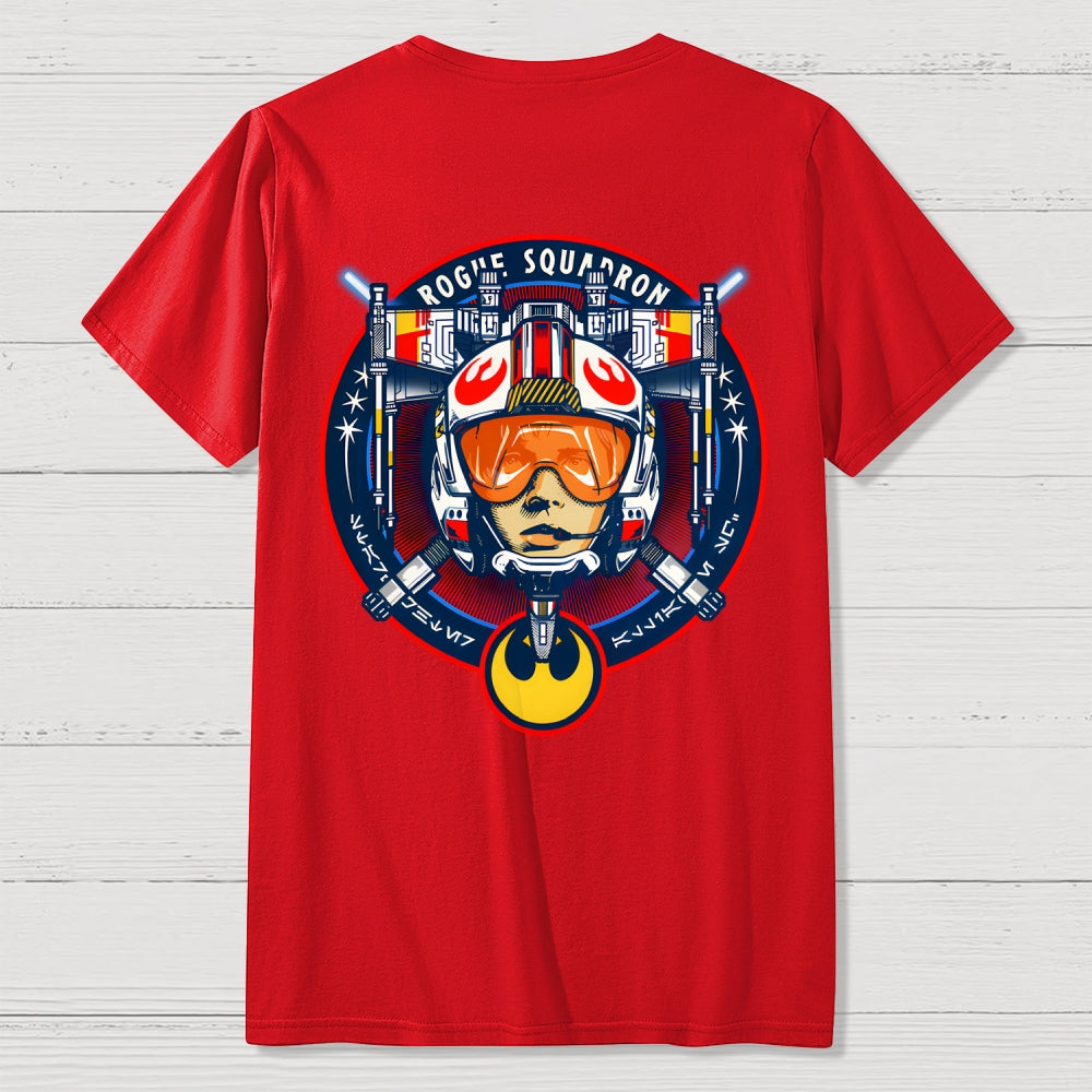 Red Five Front And Back Printing  T-Shirt