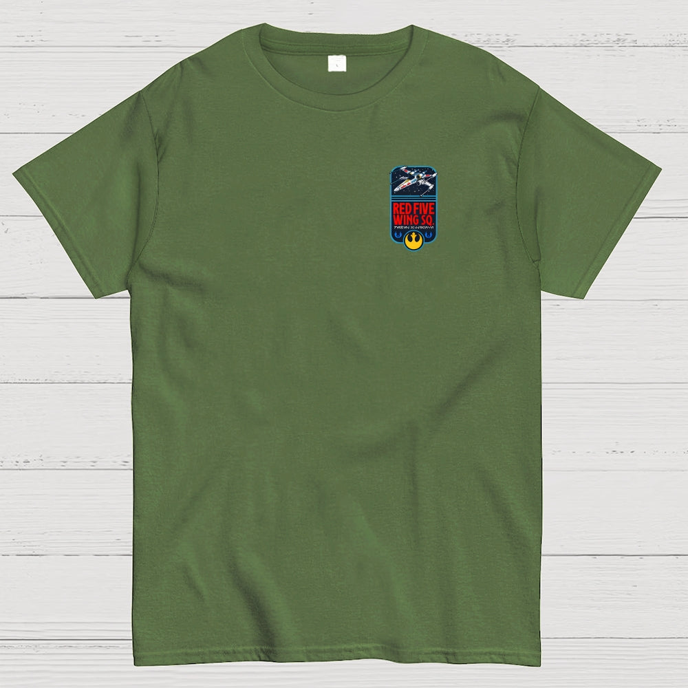 Red Five Front And Back Printing  T-Shirt