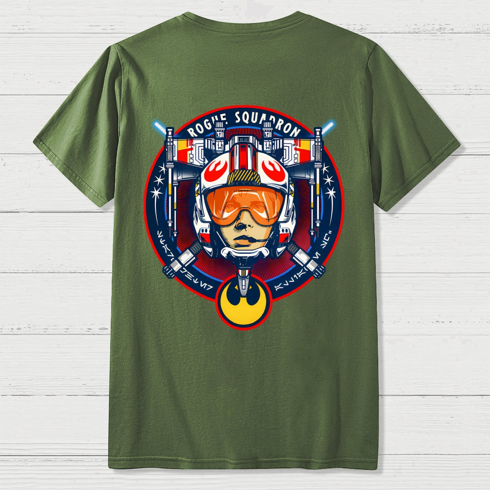 Red Five Front And Back Printing  T-Shirt
