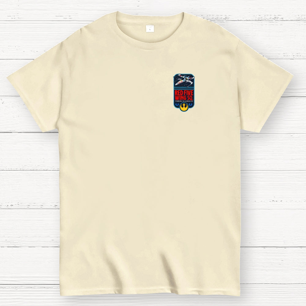 Red Five Front And Back Printing  T-Shirt