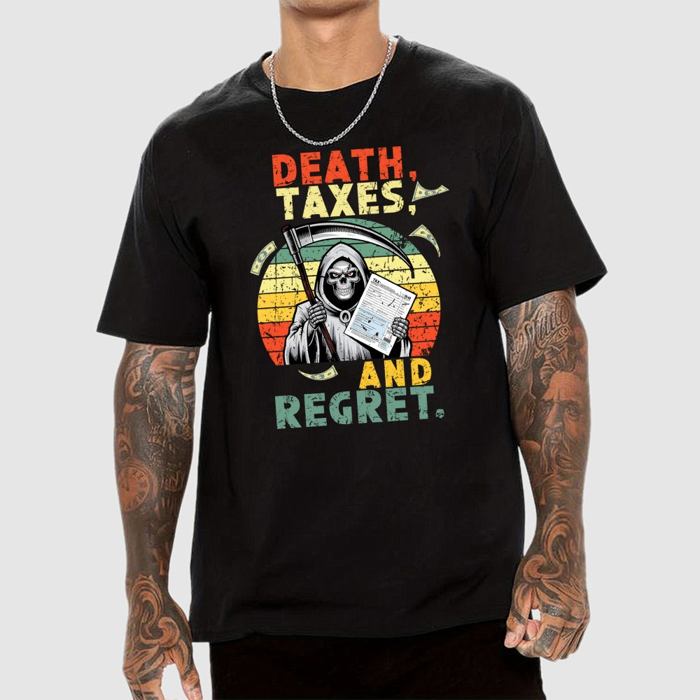 Tax Day  Funny Grim Reaper  T-Shirt
