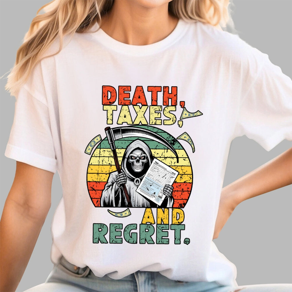 Tax Day  Funny Grim Reaper  T-Shirt