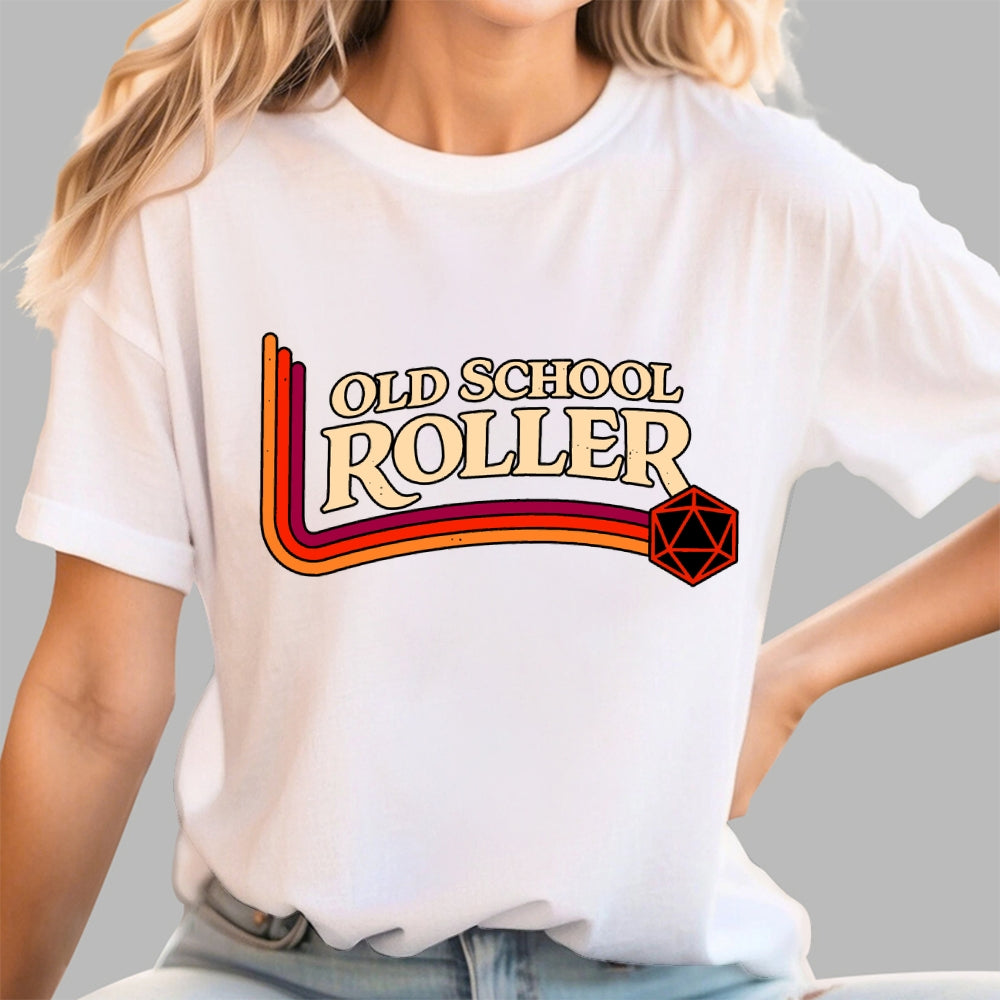 Old School Roller Retro RPG Dice  T-Shirt