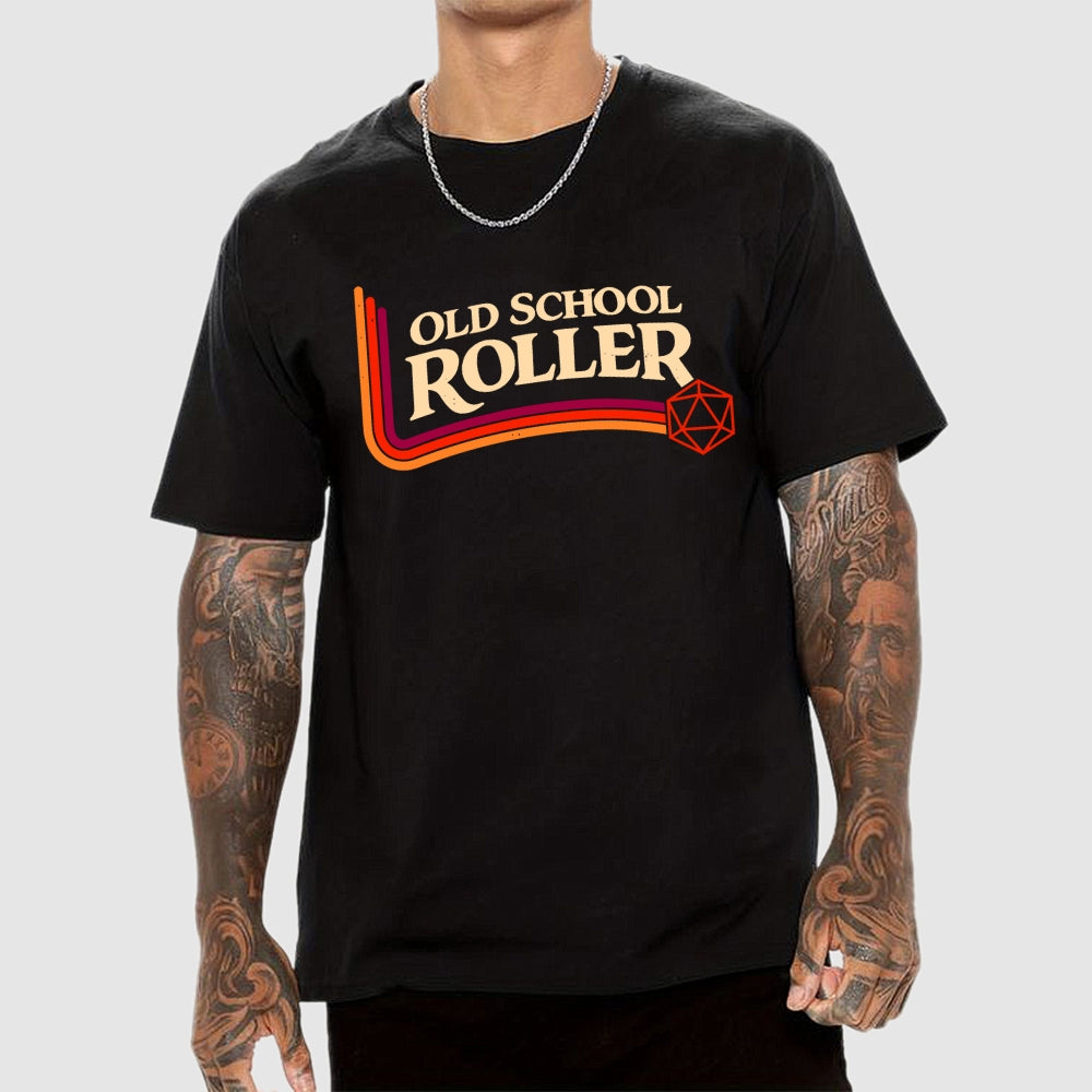 Old School Roller Retro RPG Dice  T-Shirt