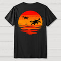 X-wing Starfighter And Sea Sunset Back Printing  T-Shirt