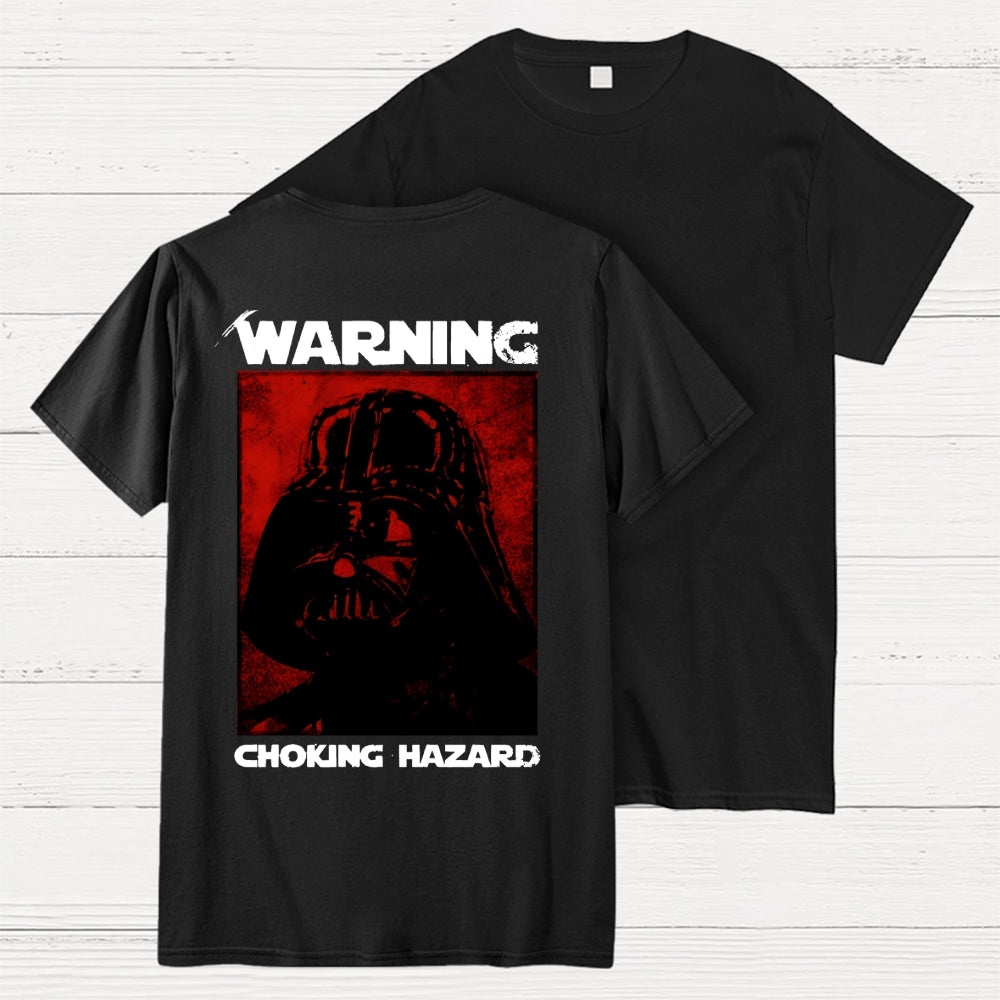 Warning Choking Hazard Back Printing  T-Shirt