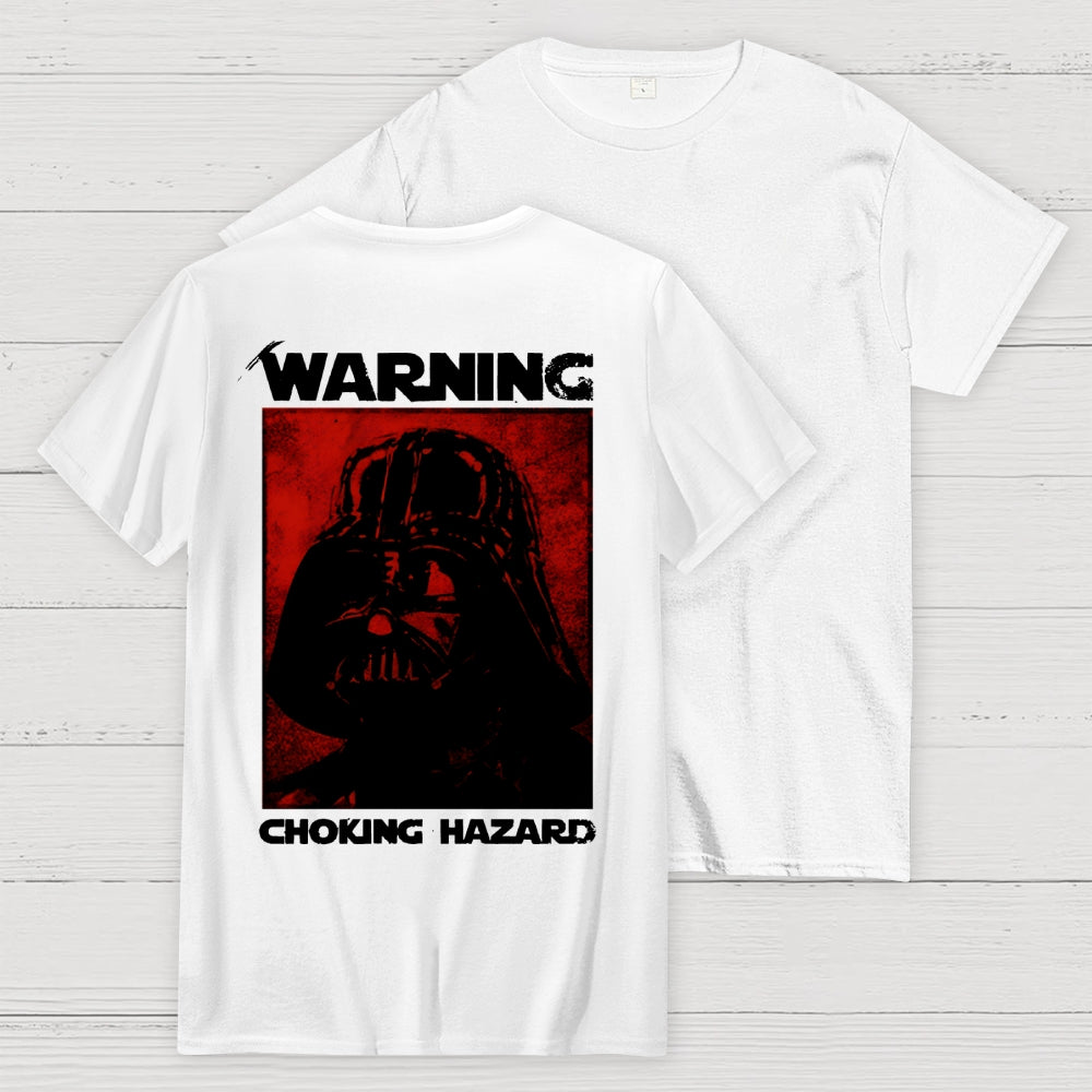 Warning Choking Hazard Back Printing  T-Shirt