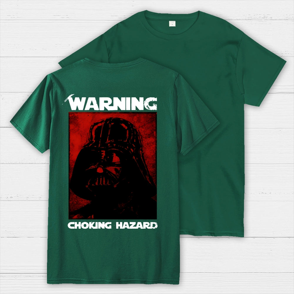 Warning Choking Hazard Back Printing  T-Shirt