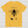 Hand-drawn anatomical diagram of bees  T-Shirt