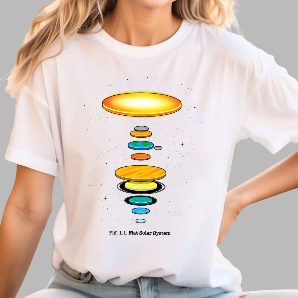 Flat Solar System  T-Shirt