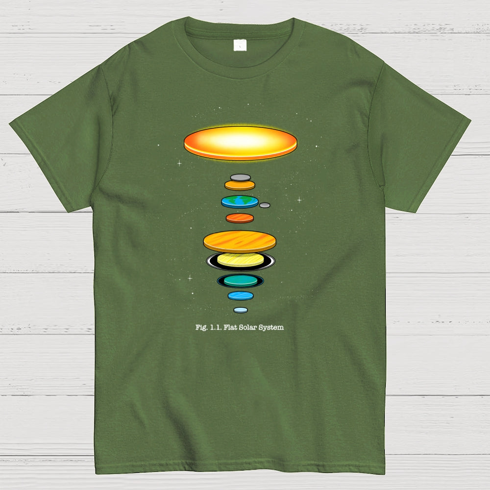 Flat Solar System  T-Shirt
