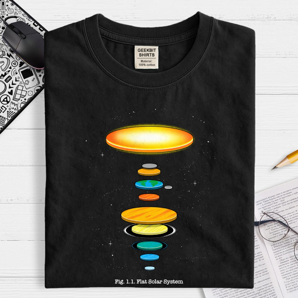 Flat Solar System  T-Shirt