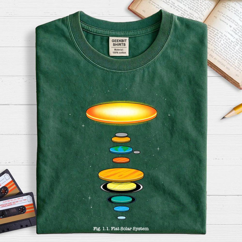 Flat Solar System  T-Shirt