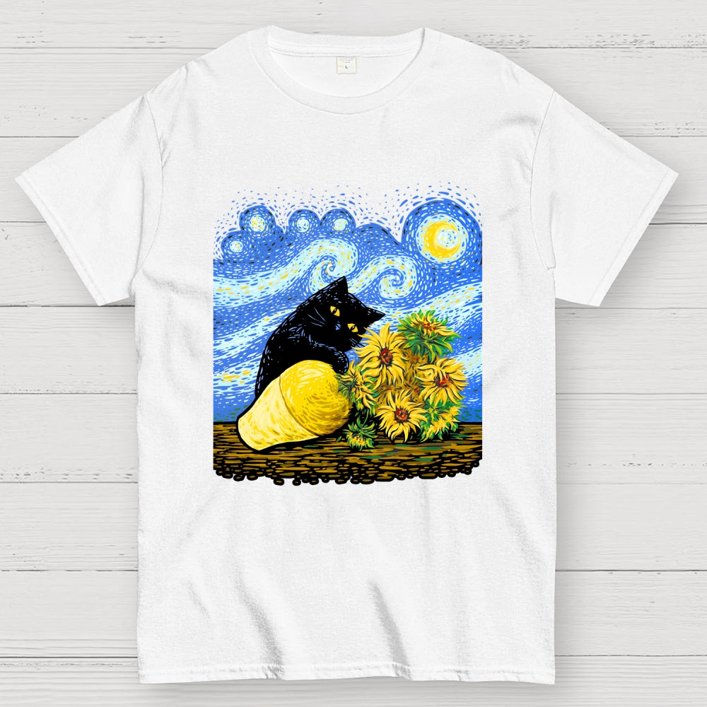 The Art Critic-Van Gogh's Starry Night  T-Shirt