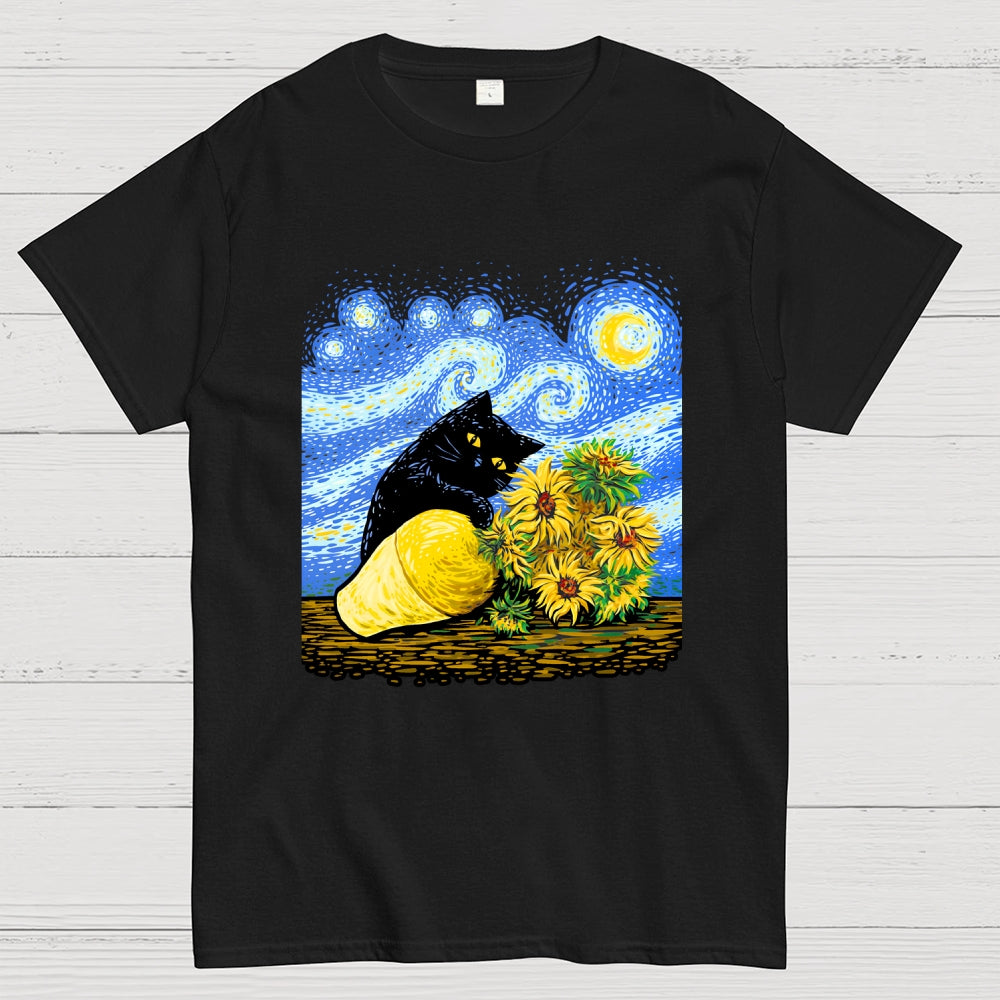 The Art Critic-Van Gogh's Starry Night  T-Shirt