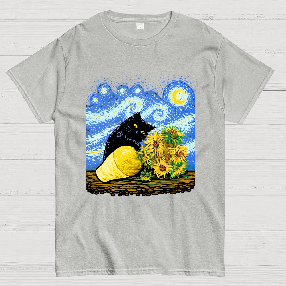 The Art Critic-Van Gogh's Starry Night  T-Shirt