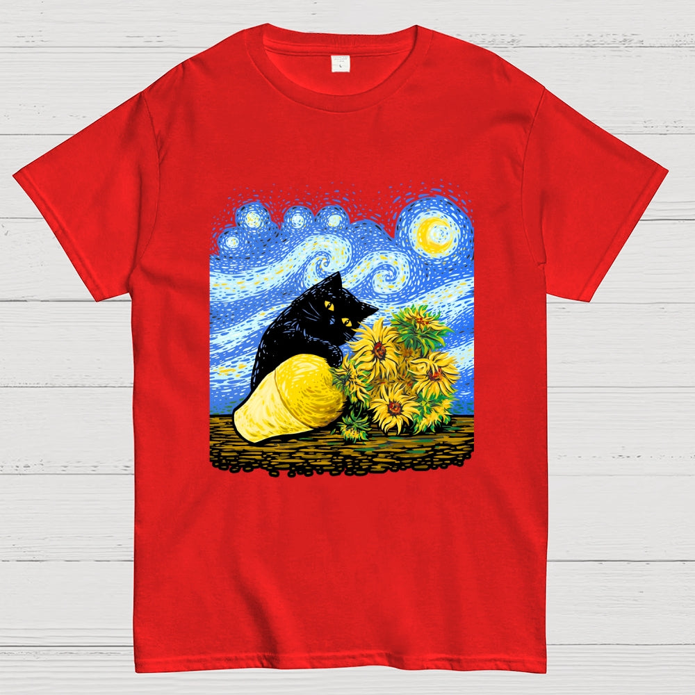 The Art Critic-Van Gogh's Starry Night  T-Shirt