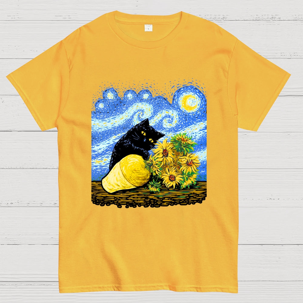 The Art Critic-Van Gogh's Starry Night  T-Shirt