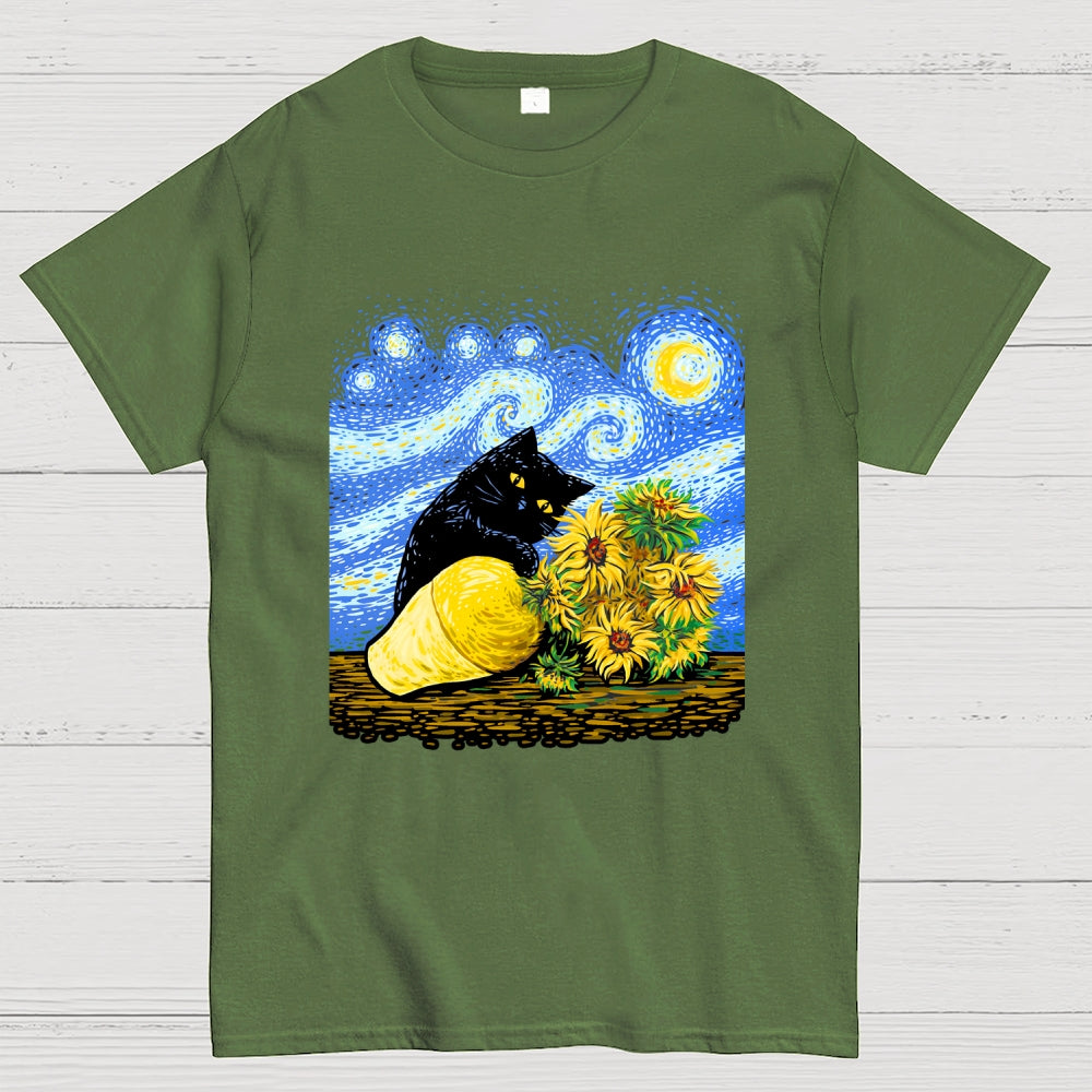 The Art Critic-Van Gogh's Starry Night  T-Shirt