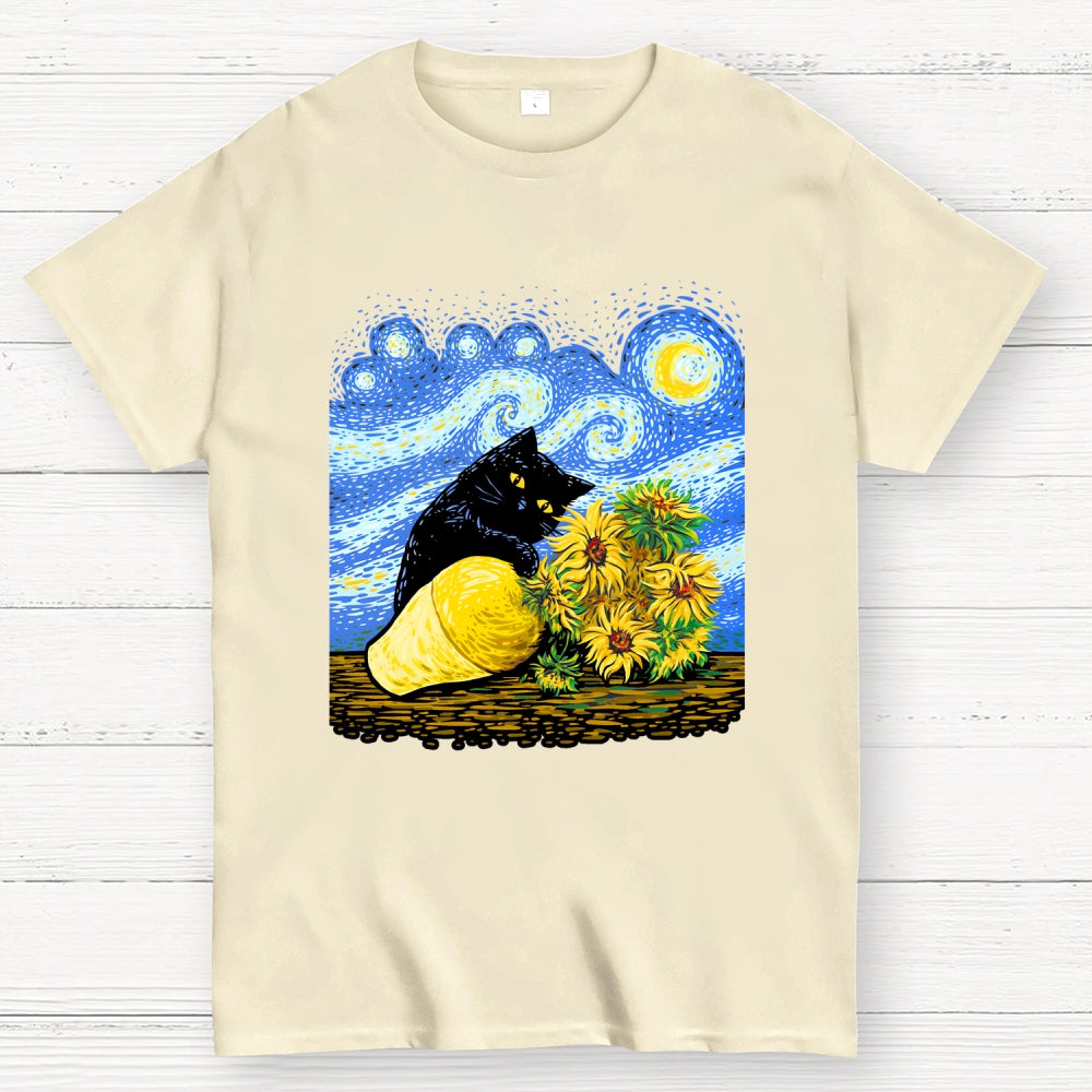 The Art Critic-Van Gogh's Starry Night  T-Shirt