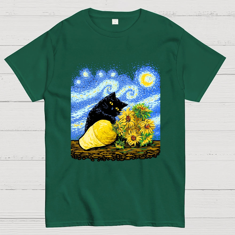 The Art Critic-Van Gogh's Starry Night  T-Shirt