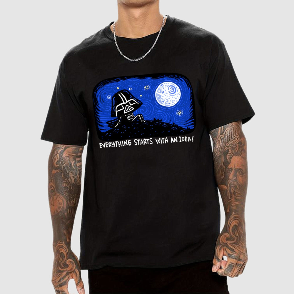 Everything Starts With An Idea — Van Gogh: The Dark Side Of The Starry Night  T-Shirt