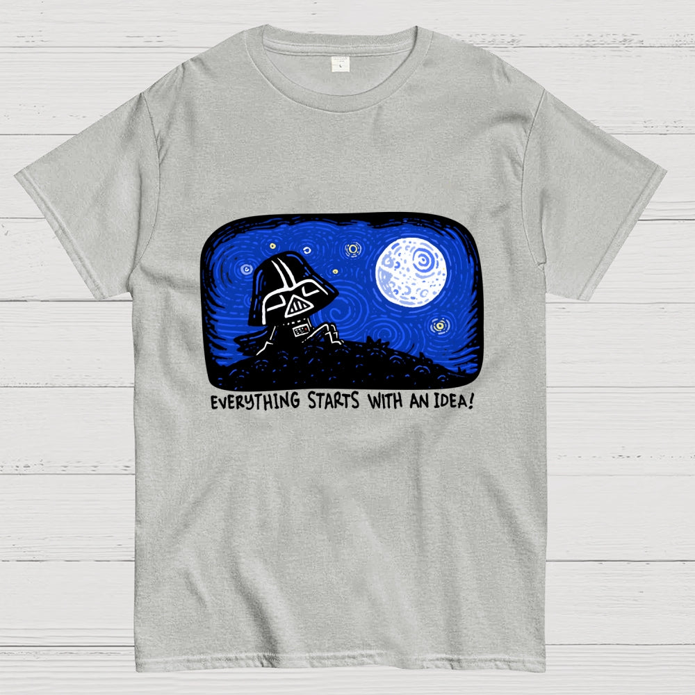 Everything Starts With An Idea — Van Gogh: The Dark Side Of The Starry Night  T-Shirt