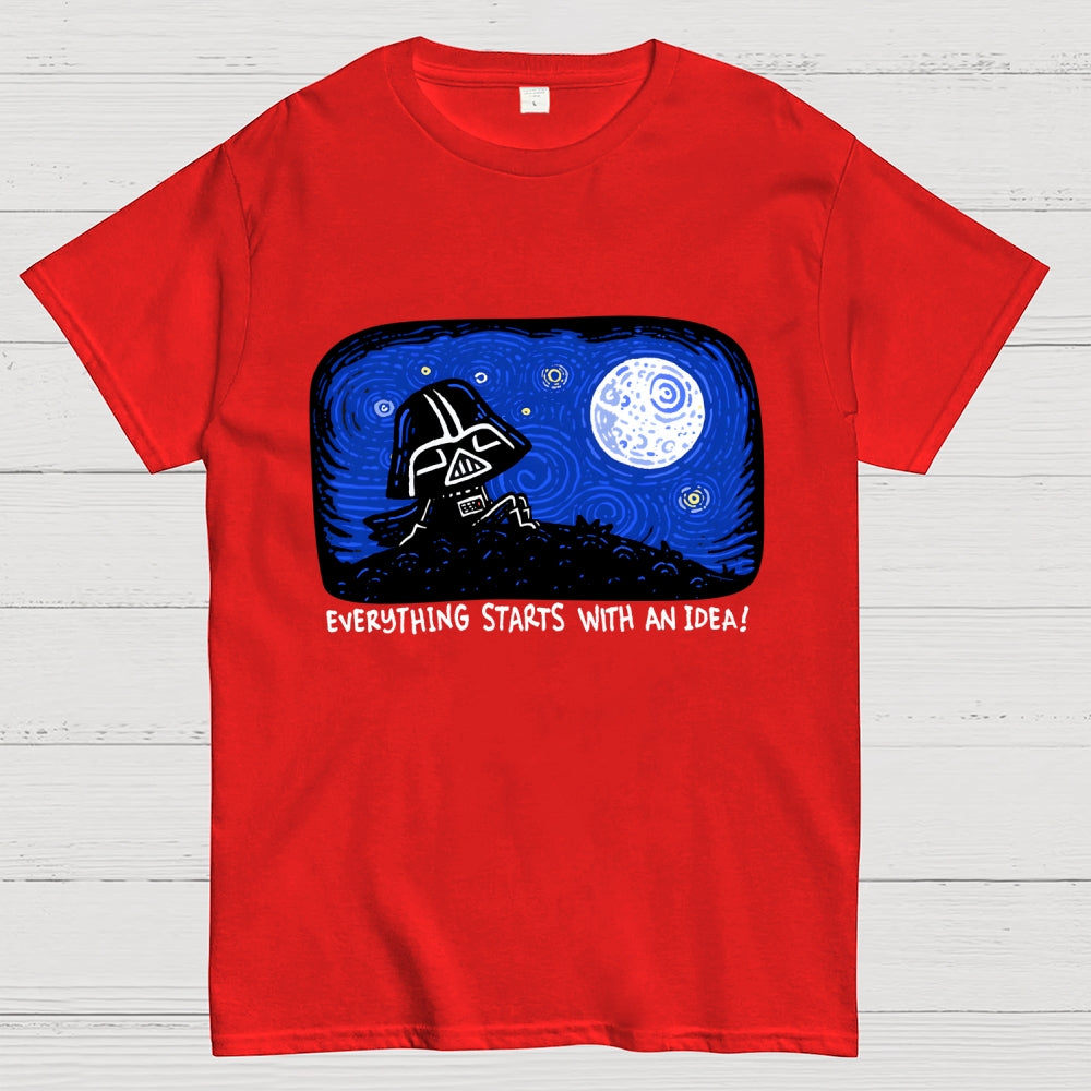 Everything Starts With An Idea — Van Gogh: The Dark Side Of The Starry Night  T-Shirt
