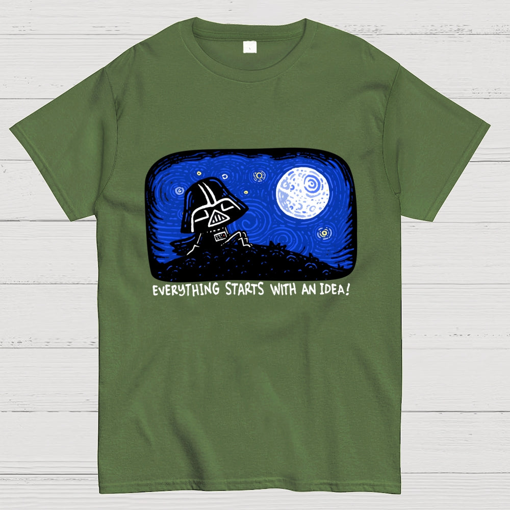 Everything Starts With An Idea — Van Gogh: The Dark Side Of The Starry Night  T-Shirt