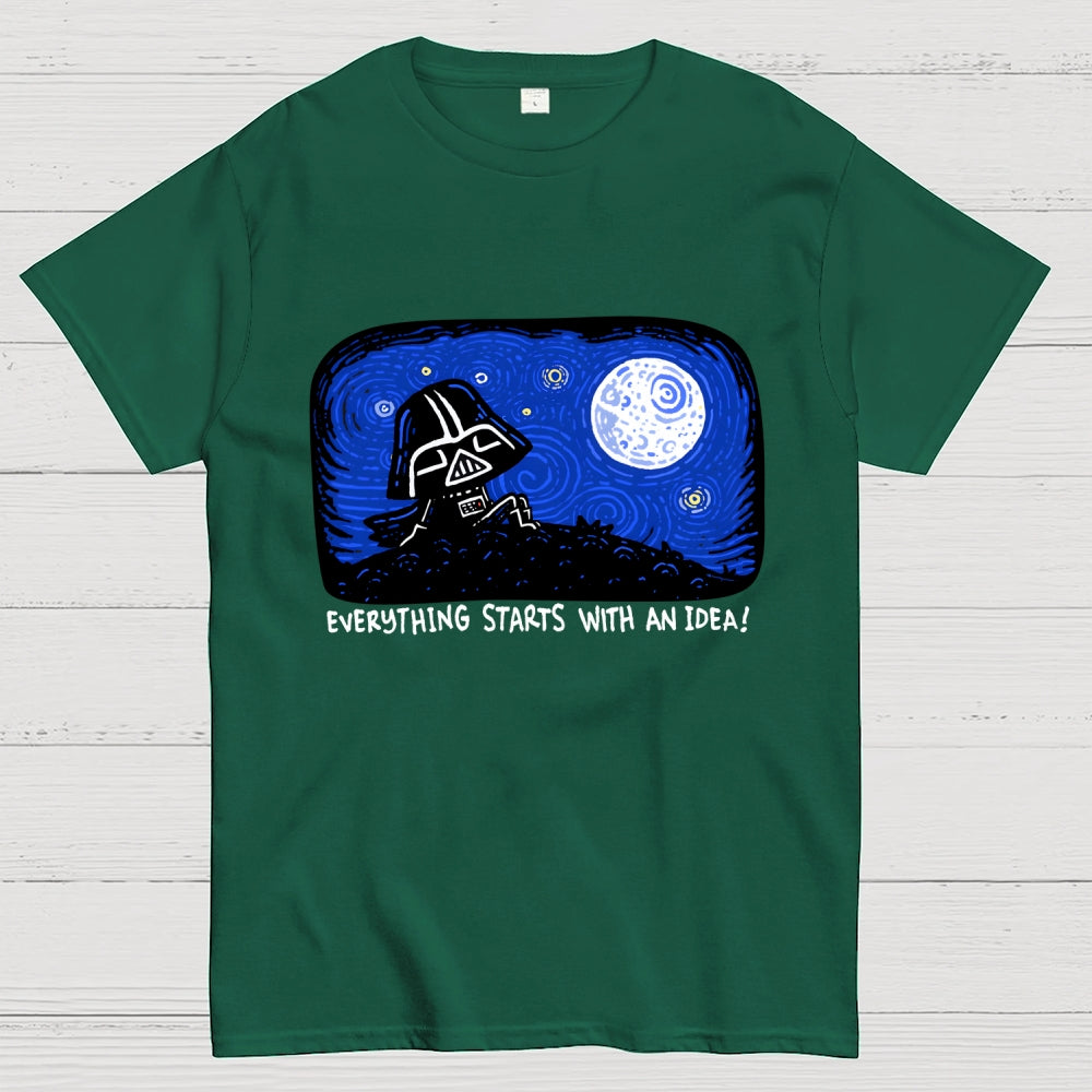 Everything Starts With An Idea — Van Gogh: The Dark Side Of The Starry Night  T-Shirt